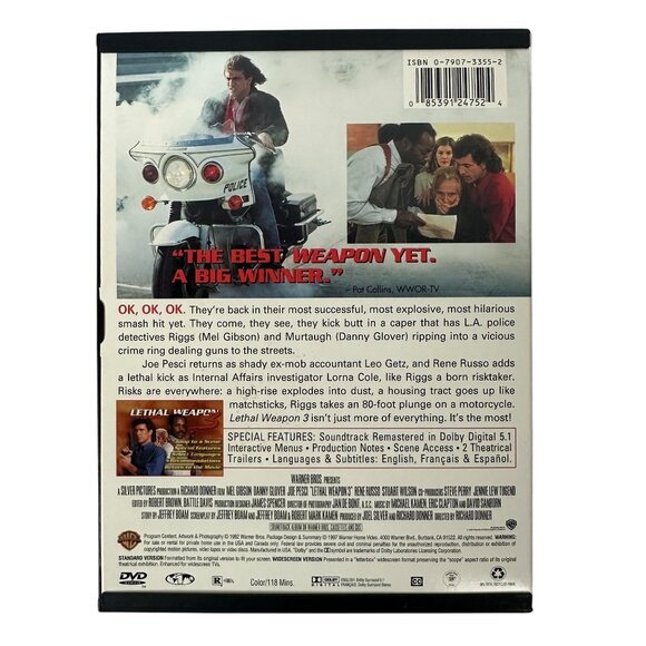 Lethal Weapon Complete Series DVD Set 1998 Mel Gibson Danny Glover Warner Bros - Picture 11 of 15
